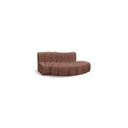 Meridian Furniture,Arc Cognac Vegan Leather Modular Sofa