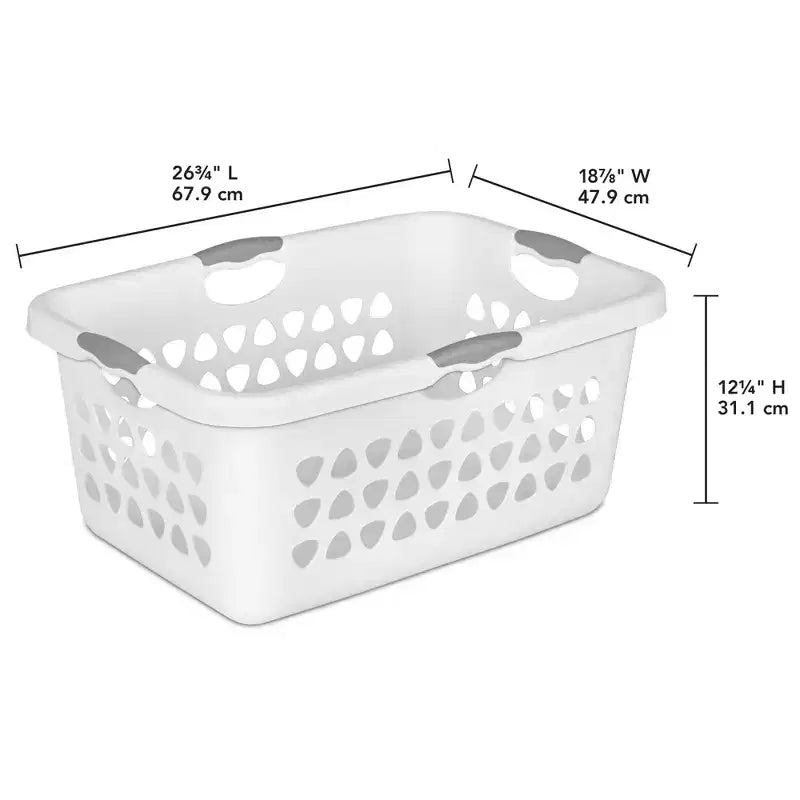 Panier à linge Sterilite Ultra, Panier en plastique de 70 litres avec poignées, Paquet de 8