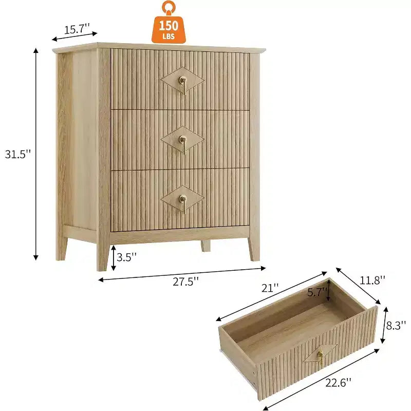 Commode cannelée moderne, commode en bois à 3/5/6/7 tiroirs pour chambre à coucher, commode de rangement moderne, meuble de rangement pour salon, entrée
