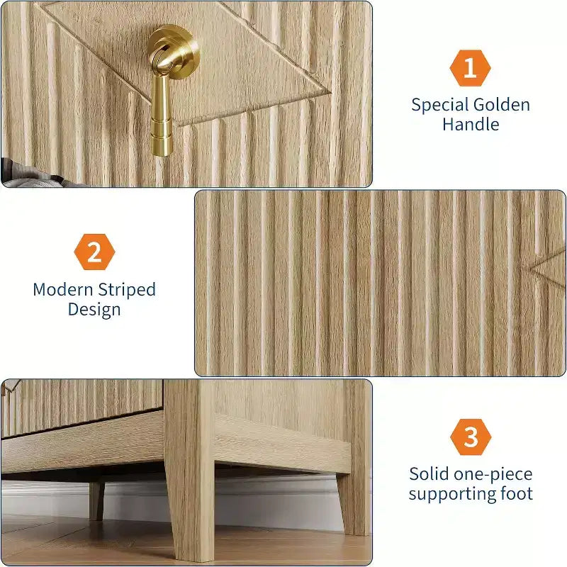 Commode cannelée moderne, commode en bois à 3/5/6/7 tiroirs pour chambre à coucher, commode de rangement moderne, meuble de rangement pour salon, entrée