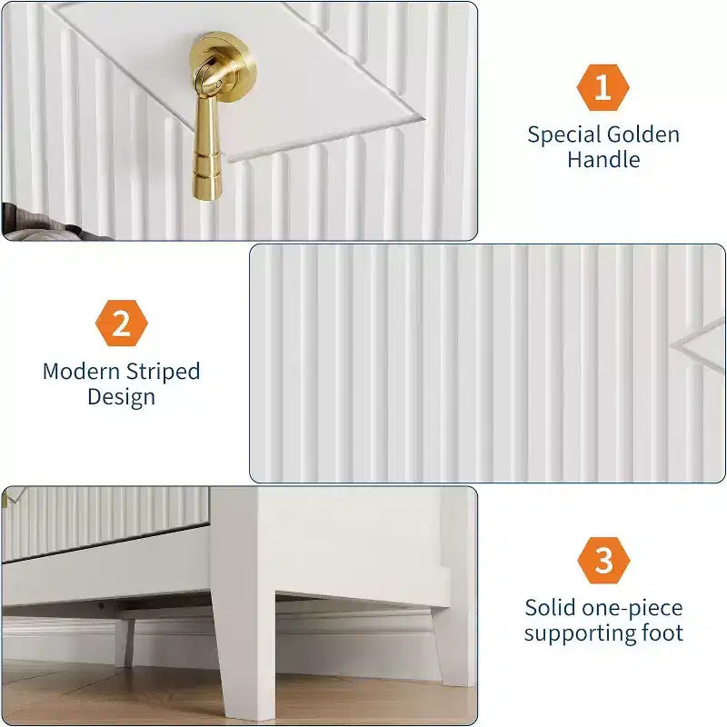 Commode cannelée moderne, commode en bois à 3/5/6/7 tiroirs pour chambre à coucher, commode de rangement moderne, meuble de rangement pour salon, entrée