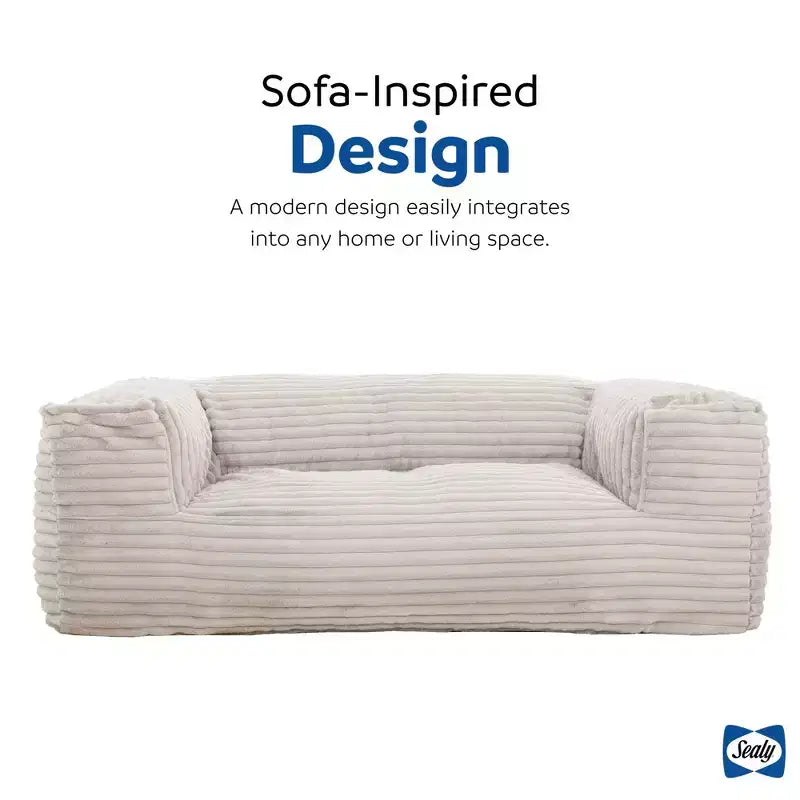 Canapé poire HomeStock Redd en velours côtelé taupe