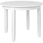 HomeRoots 39 White Solid Wood Round Top Dining Table