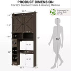 Meuble de rangement au-dessus des toilettes, organisateur de salle de bain de style ferme avec porte-papier toilette et étagère réglable