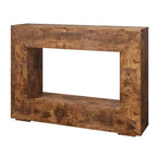 Table console Homy Casa avec étagère ouverte pour entrée ou salon, marron rustique