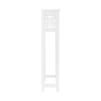 Étagère de rangement Derby pour toilettes, 94 cm de hauteur, organisateur de salle de bain peu encombrant, moderne et autoportant pour articles de toilette et serviettes, blanc