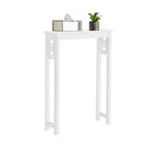 Étagère de rangement Derby pour toilettes, 94 cm de hauteur, organisateur de salle de bain peu encombrant, moderne et autoportant pour articles de toilette et serviettes, blanc