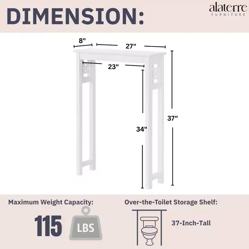 Étagère de rangement Derby pour toilettes, 94 cm de hauteur, organisateur de salle de bain peu encombrant, moderne et autoportant pour articles de toilette et serviettes, blanc
