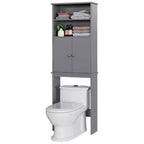 Étagères de rangement au-dessus des toilettes