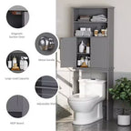 Étagères de rangement au-dessus des toilettes