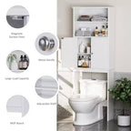 Étagères de rangement au-dessus des toilettes