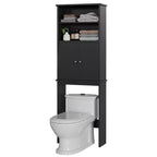 Étagères de rangement au-dessus des toilettes