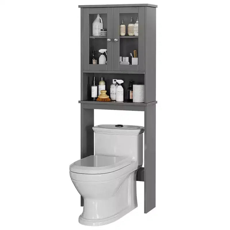 Portes en verre trempé et étagère réglable