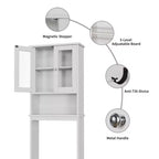 Portes en verre trempé et étagère réglable