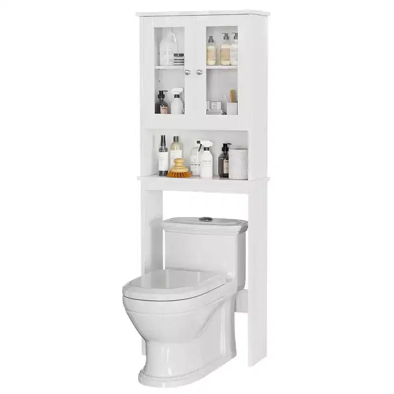 Portes en verre trempé et étagère réglable