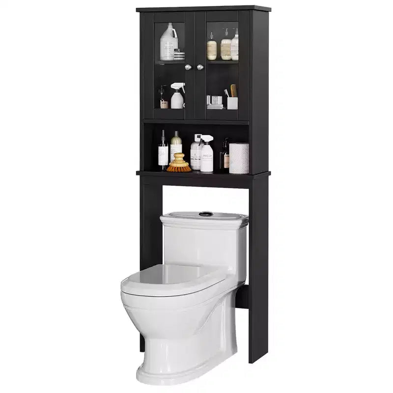 Portes en verre trempé et étagère réglable