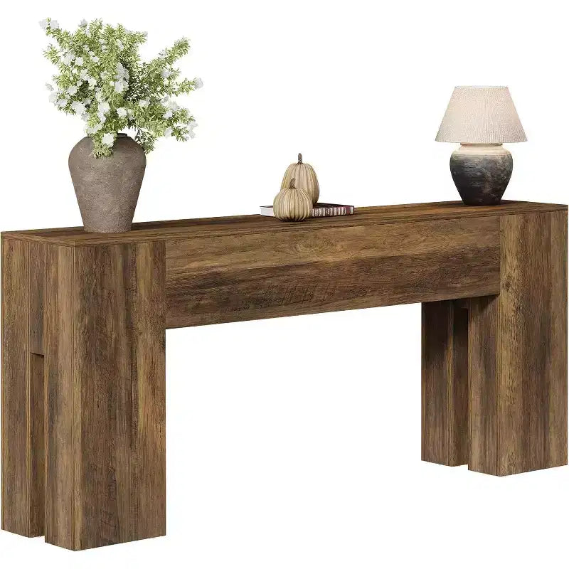 Lantine 71Console longue, Console de canapé de ferme derrière le canapé, Table d'entrée pour couloir, hall d'entrée, salon