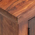 vidaXL Meuble TV marron clair en bois de Sesham massif 120 x 30 x 40 cm