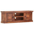 vidaXL Meuble TV marron clair en bois de Sesham massif 120 x 30 x 40 cm