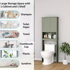 Meuble de rangement sur pied au-dessus des toilettes, organisateur d'étagères de salle de bain avec dispositif anti-basculement, petite étagère autoportante peu encombrante avec étagère réglable