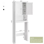 Meuble de rangement sur pied au-dessus des toilettes, organisateur d'étagères de salle de bain avec dispositif anti-basculement, petite étagère autoportante peu encombrante avec étagère réglable