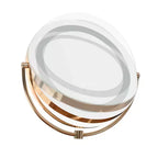 Coiffeuse d'angle pour chambre avec miroir à luminosité réglable, étagères de rangement ouvertes et design compact pour chambre à coucher