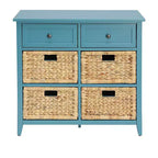 Console Royal Hampton avec 6 tiroirs, bleue