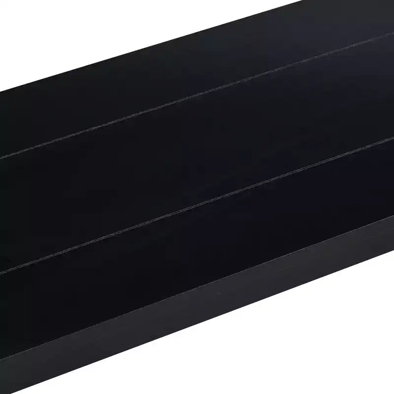 Console en bois avec étagère inférieure, table d'entrée minimaliste contemporaine pour couloir et salon, 152 cm, noire, noire