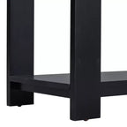 Console en bois avec étagère inférieure, table d'entrée minimaliste contemporaine pour couloir et salon, 152 cm, noire, noire
