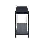 Console en bois avec étagère inférieure, table d'entrée minimaliste contemporaine pour couloir et salon, 152 cm, noire, noire