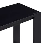 Console en bois avec étagère inférieure, table d'entrée minimaliste contemporaine pour couloir et salon, 152 cm, noire, noire