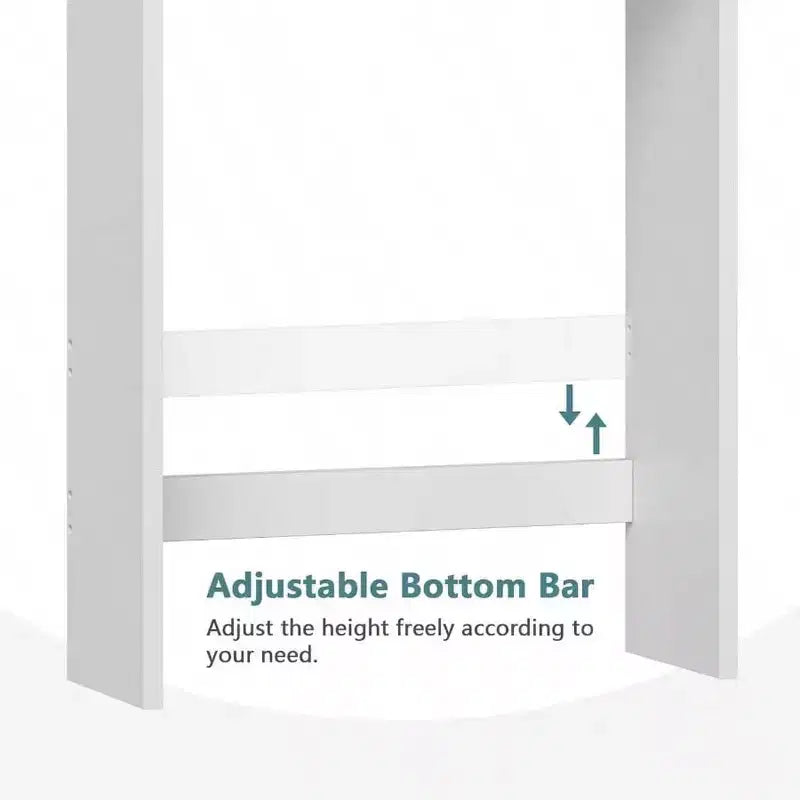 Meuble de rangement au-dessus des toilettes, étagère peu encombrante, organisateur de salle de bain blanc avec étagère réglable et doubles portes