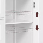 Meuble bas en bois blanc à 4 tiroirs et 1 placard, console autoportante pour entrée, organisateur de rangement de salle de bain