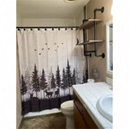 Étagère de Douche Murale Industrielle 2 Niveaux, 50,8 cm, en Bois Rustique avec Porte-Serviettes en Fer