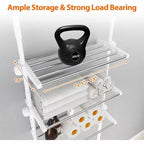 Étagère de rangement 4 niveaux pour toilettes, en métal robuste, blanche, peu encombrante, organisateur de salle de bain sans perçage, réglable de 1,37 à 2,90 m