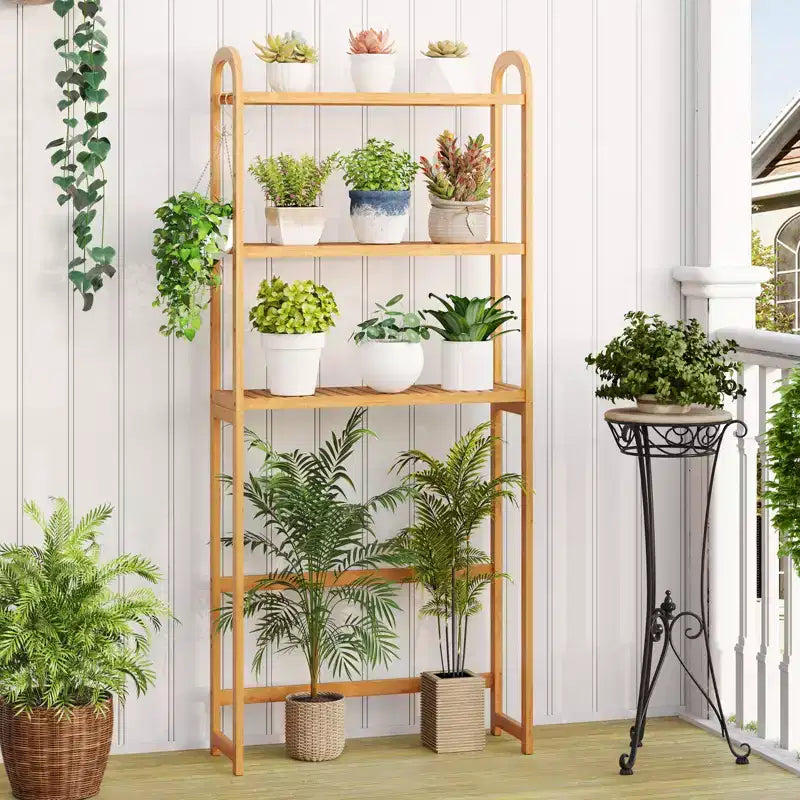 Étagère de rangement en bambou à installer au-dessus des toilettes avec 3 niveaux ouverts et étagères réglables