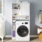 Meuble de rangement de salle de bain peu encombrant au-dessus des toilettes avec porte coulissante
