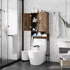Over Toilet Storage Cabinet with 2 - Door Design Bathroom Organizers and Storage with Anti - Tip Device Over Toilet Organizer