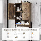 Meuble de rangement pour toilettes avec 2 portes, organisateurs de salle de bain avec dispositif anti-basculement, organisateur de toilettes