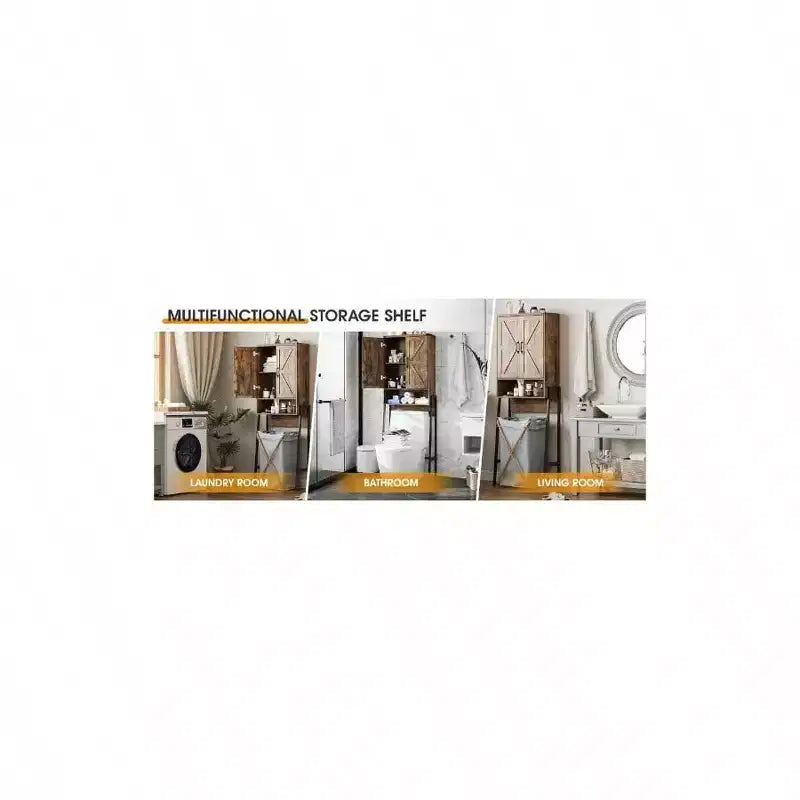 Meuble de rangement pour toilettes avec 2 portes, organisateurs de salle de bain avec dispositif anti-basculement, organisateur de toilettes