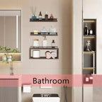 Étagères flottantes de salle de bain au-dessus du porte-papier toilette, en bois de ferme, pour salon, chambre à coucher, cuisine, décoration murale, lot de 4