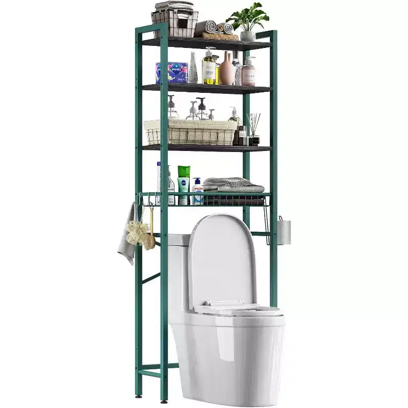 Étagère de rangement au-dessus des toilettes (vert-noir)
