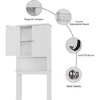 Armoire de rangement au-dessus des toilettes (Blanche)