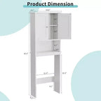 Armoire de rangement au-dessus des toilettes (Blanche)