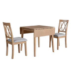Ensemble de salle à manger 3 pièces GDF Studio Avery avec table de salle à manger à abattants et 2 chaises de salle à manger rembourrées