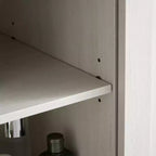 Commode 5 tiroirs avec porte coulissante de style grange, étagères réglables et poignées en métal pour un style fermier