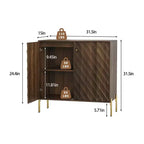 MAYEERTY Buffet Commode de Rangement Style Moderne Mid-century Meuble de Rangement pour Salon Cuisine Marron