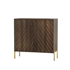 MAYEERTY Buffet Commode de Rangement Style Moderne Mid-century Meuble de Rangement pour Salon Cuisine Marron
