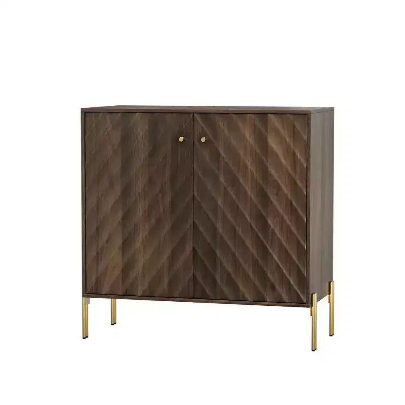 MAYEERTY Buffet Commode de Rangement Style Moderne Mid-century Meuble de Rangement pour Salon Cuisine Marron