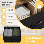 Petite commode 3 tiroirs avec paniers en tissu amovibles – Organisateur polyvalent pour chambre, salon, couloir ou buanderie – Peu encombrant, montage facile
